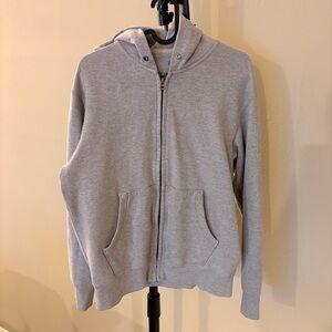 Uniqlo light grey zip hoodie size S